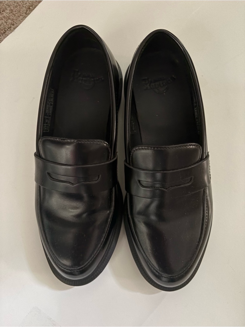 Dr Doc Martens Temara Black Leather Arcadia Loafers Shoes 7.5 Women